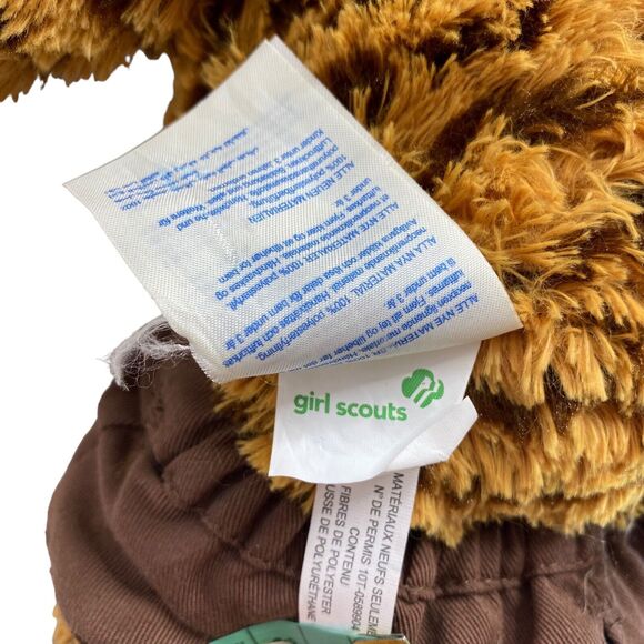 BUILD A BEAR Girls Scouts Samoa Striped Plush Bear Brown Shorts Stuffed Animal - Picture 9 of 9